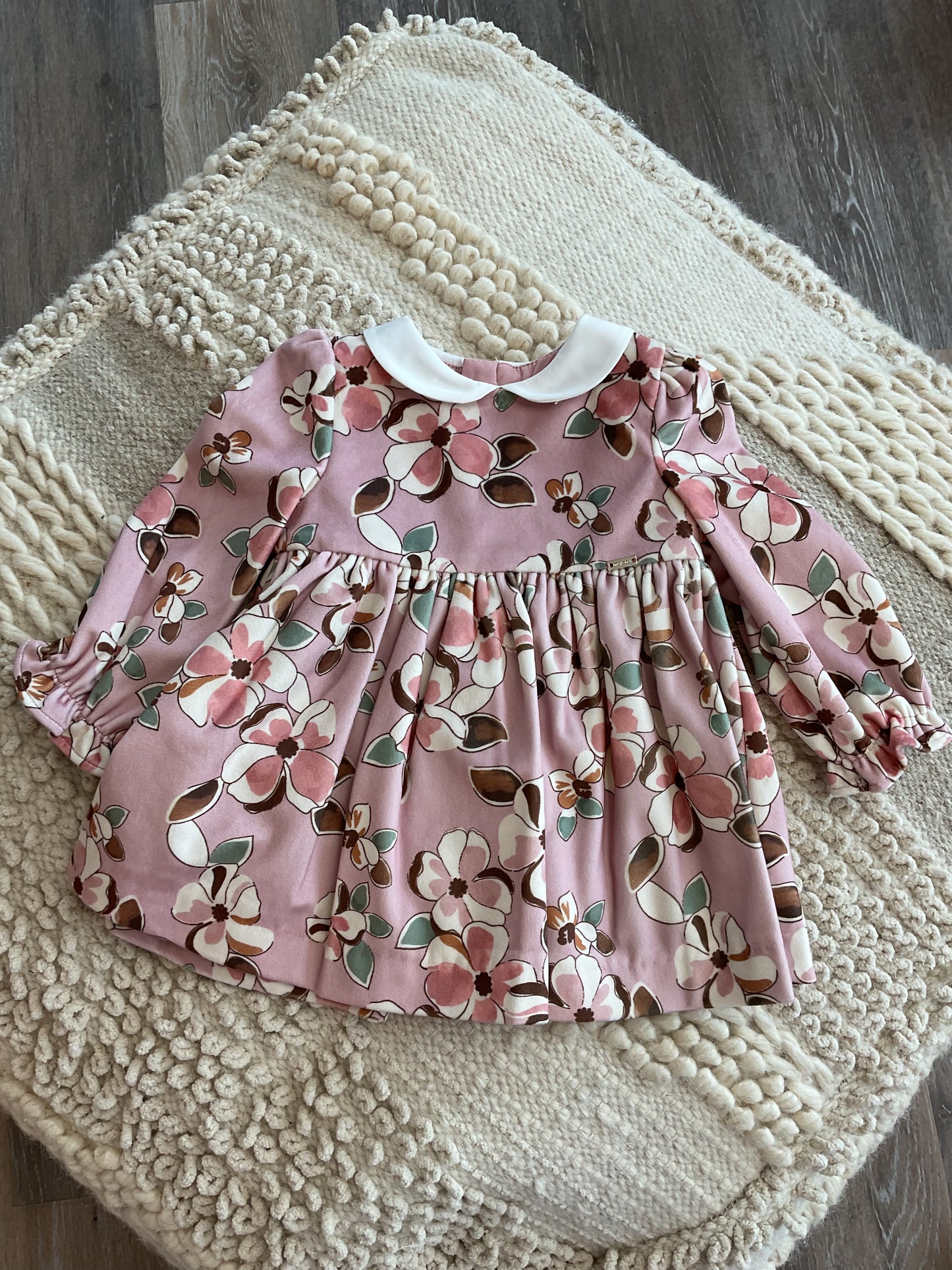PRINTED VELVET DRESS