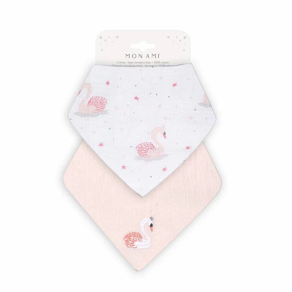 French Swan 2 Pk Bib Set