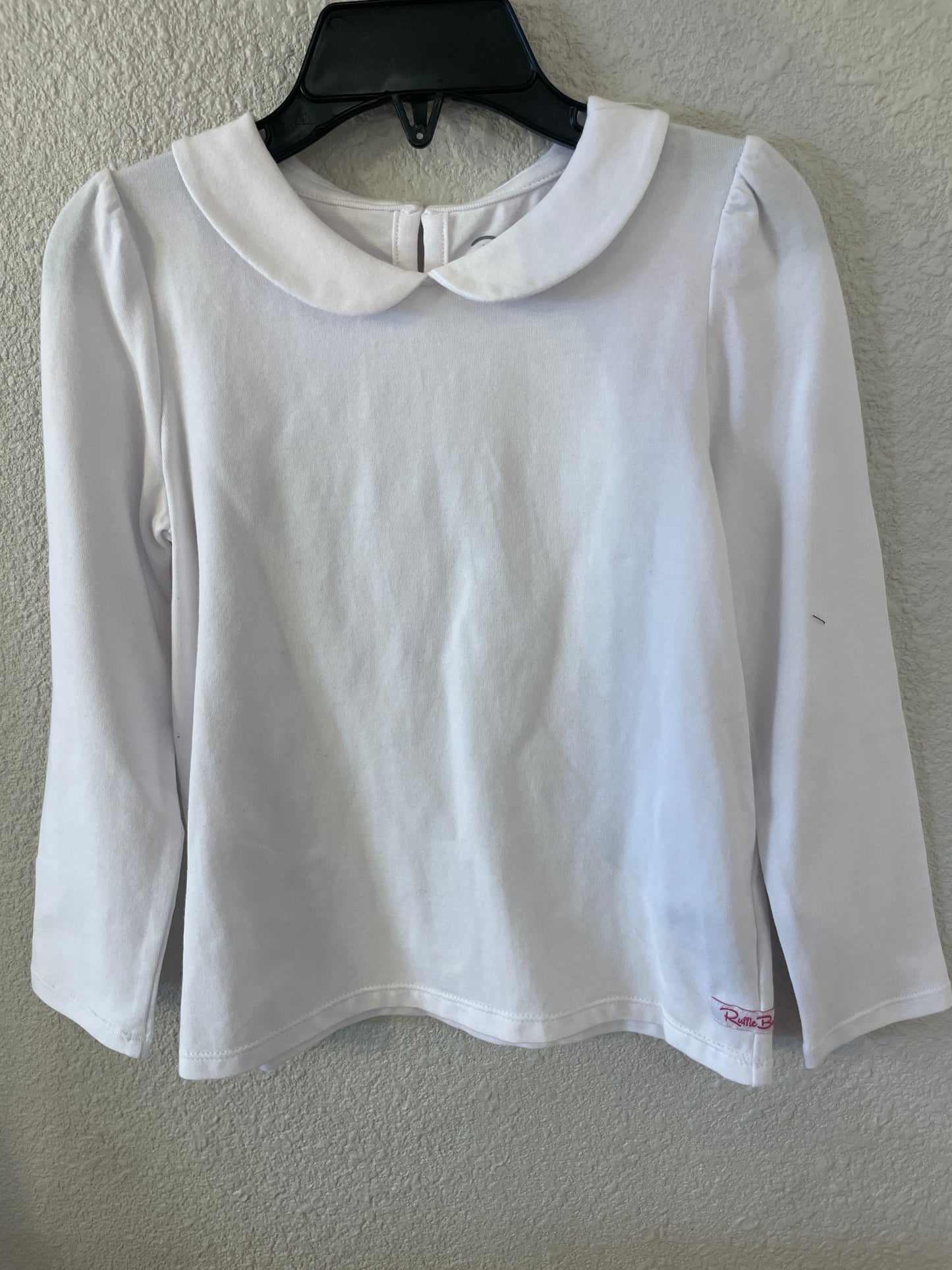 White Peter Pan Collar LS Top