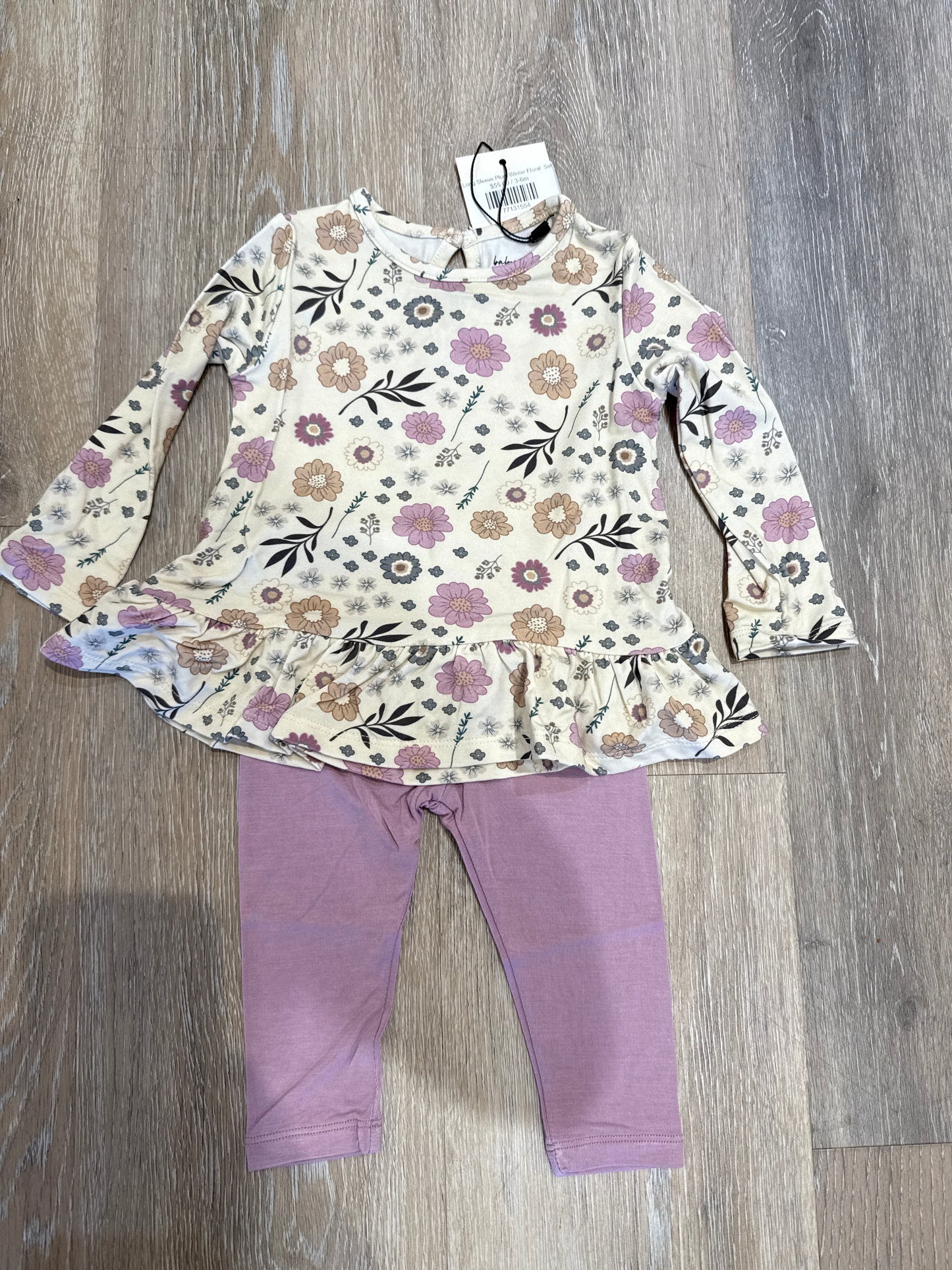 Long Sleeve Plum Winter Floral Set