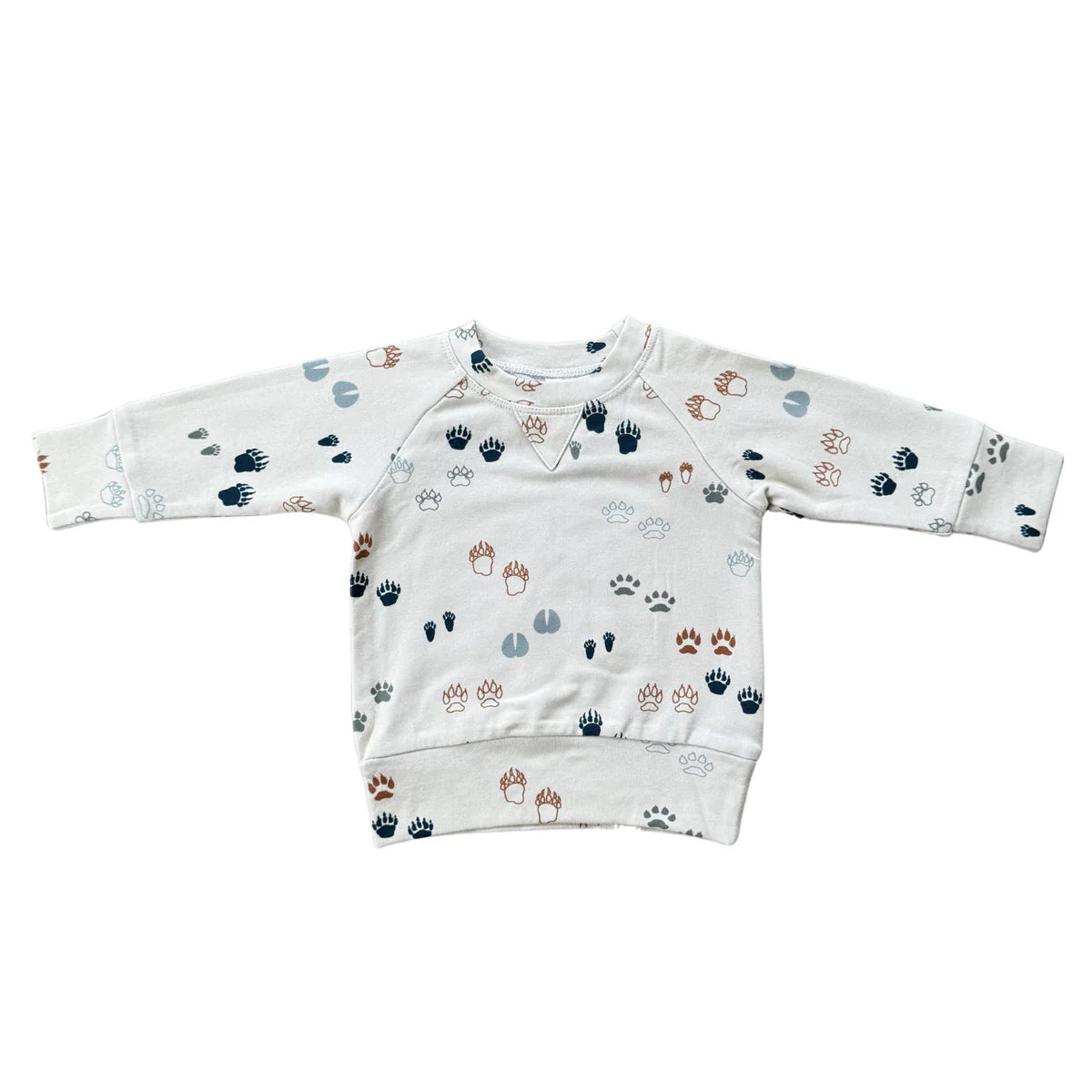 Boys Raglan Sweatshirt Footprints