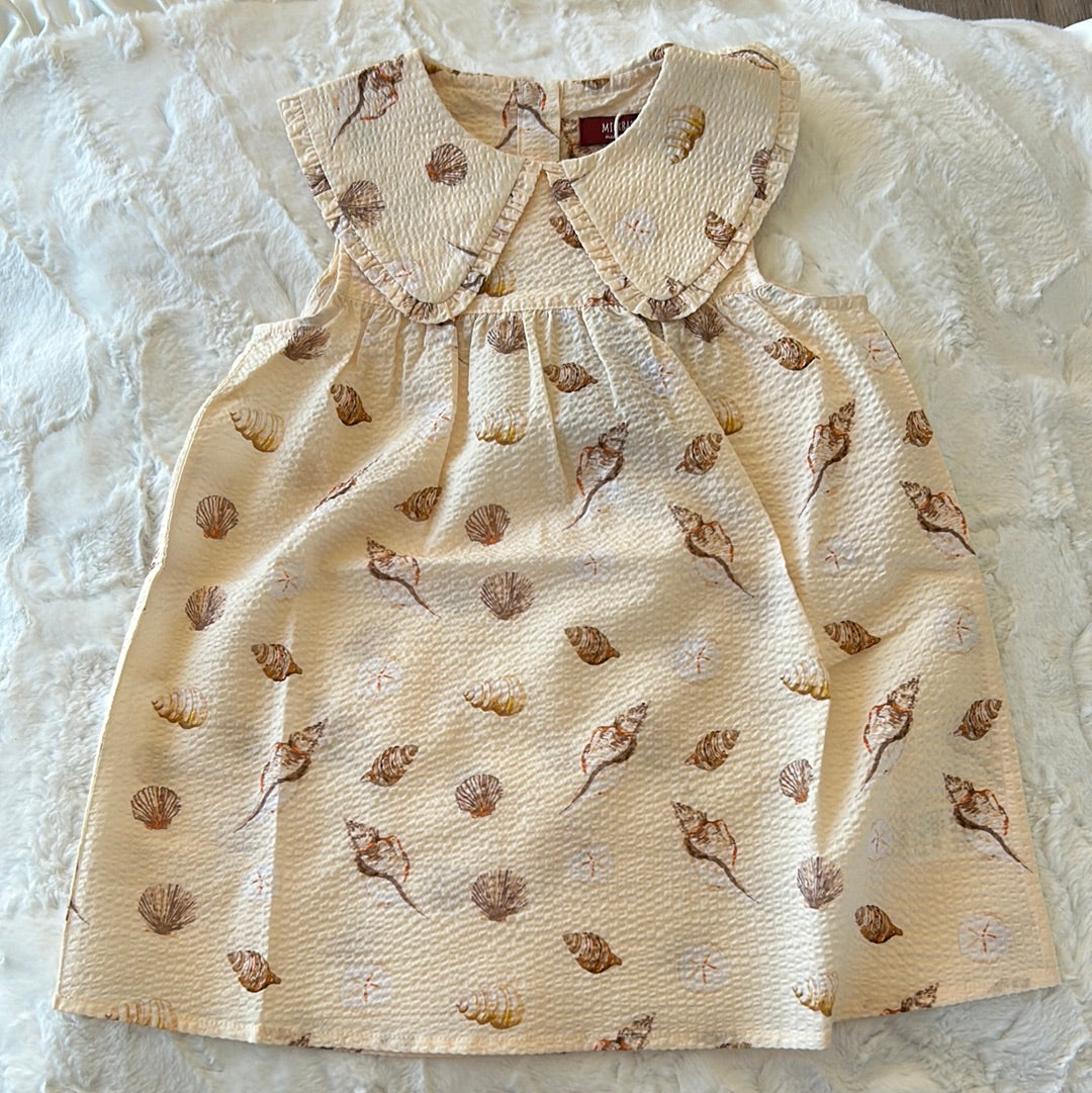 BUTTERFLY RUFFLE SEASHELL DRESS