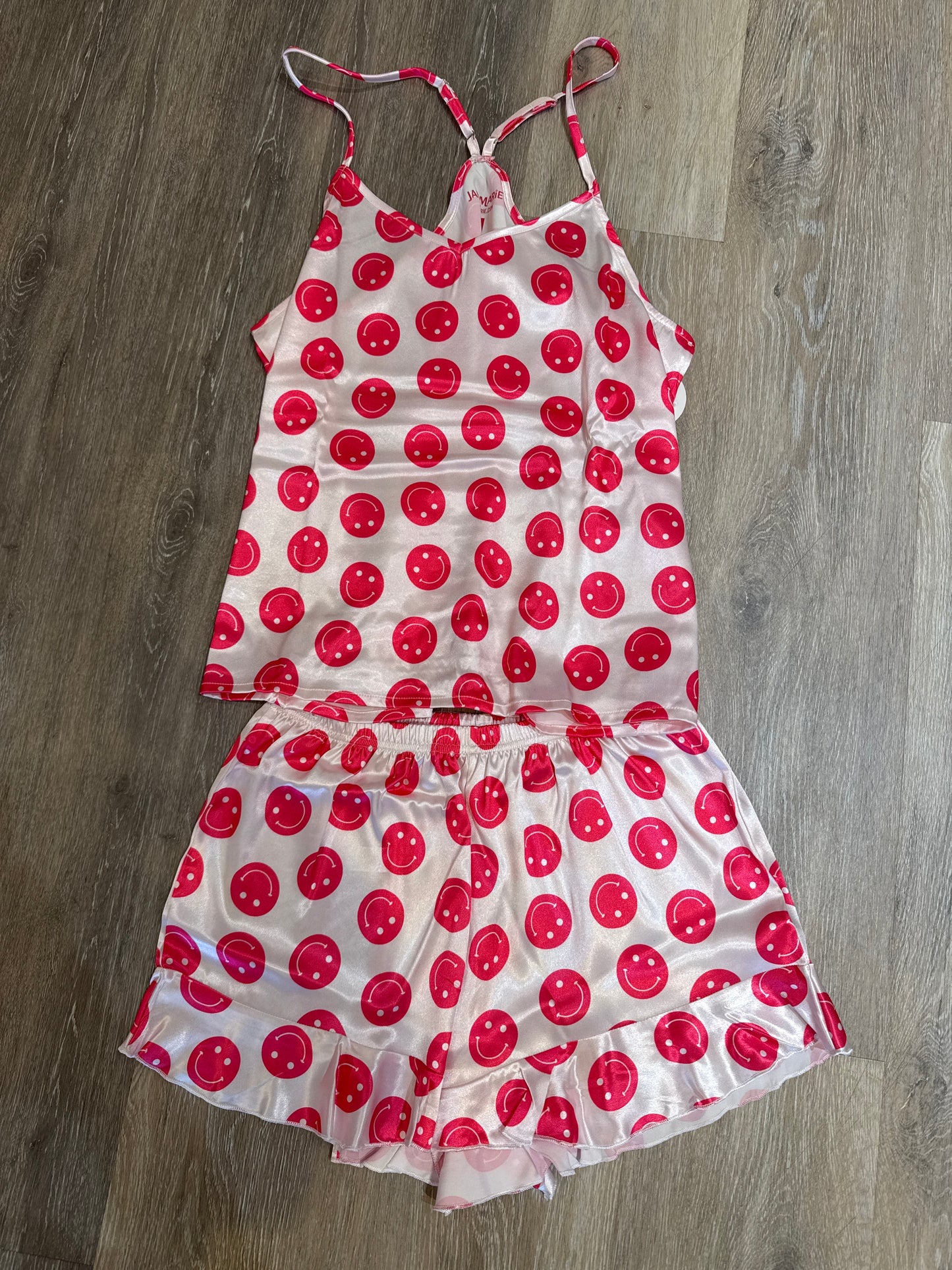 Sweet Smiles Silky Satin Pajama Tank Set- adult