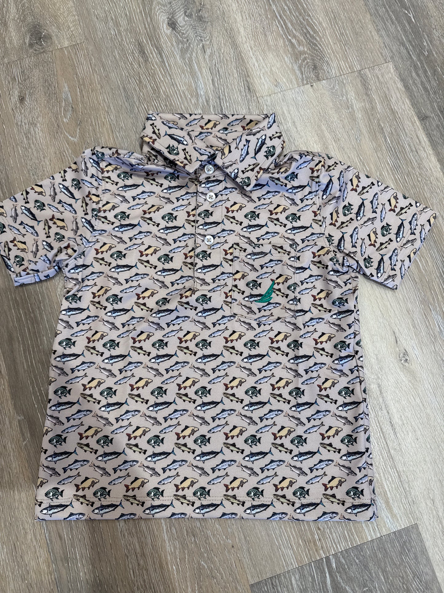 Miles Performance Fish Print Polo