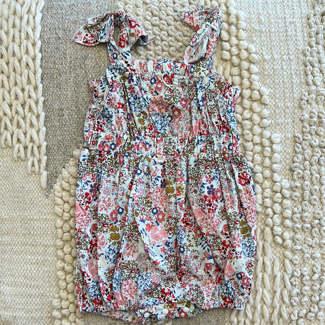VIENNA FLORAL WOVEN ROMPER
