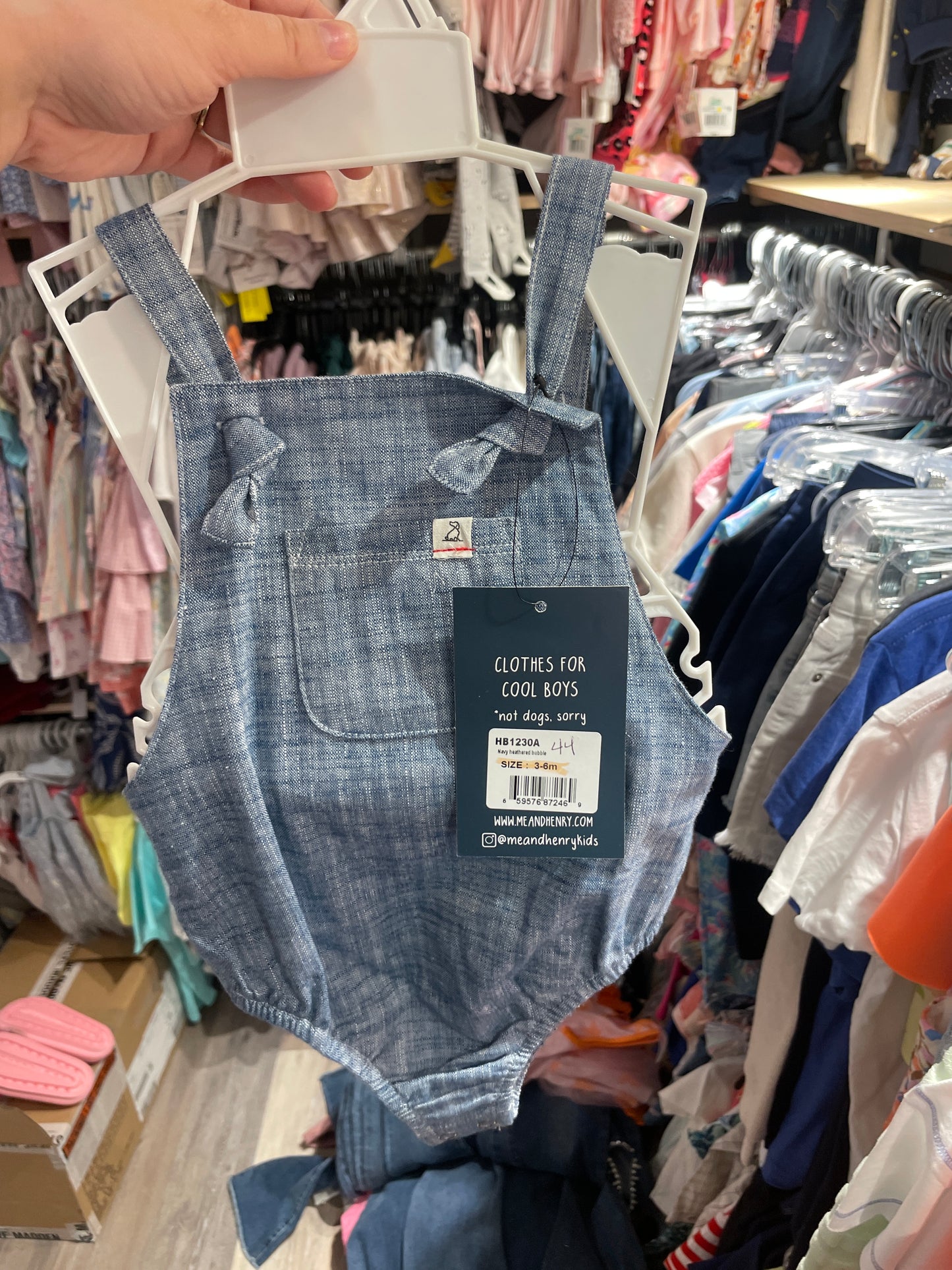 NAVY HEATHERED BUBBLE