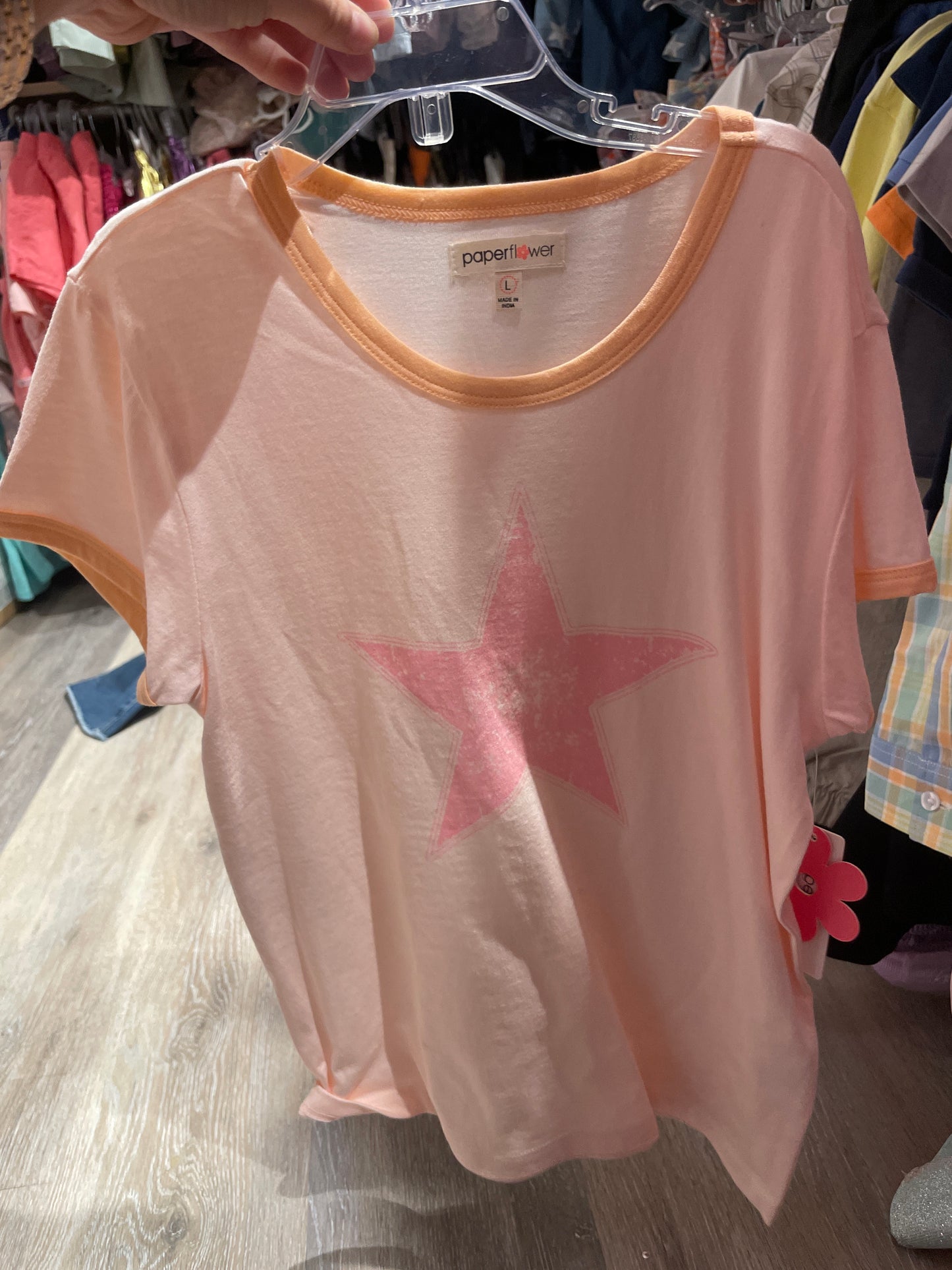 DISTRESSED STAR RINGER TEE