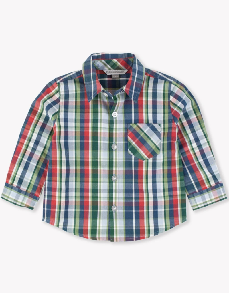Prep School Plaid Long Sleeve Button Down