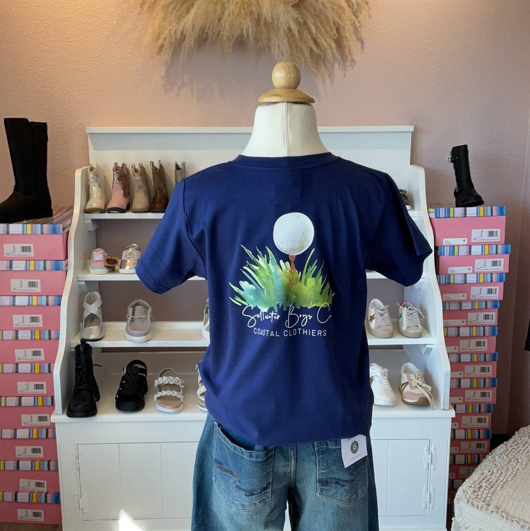 Sea Island Short Sleeve Pima Pocket Tee Navy