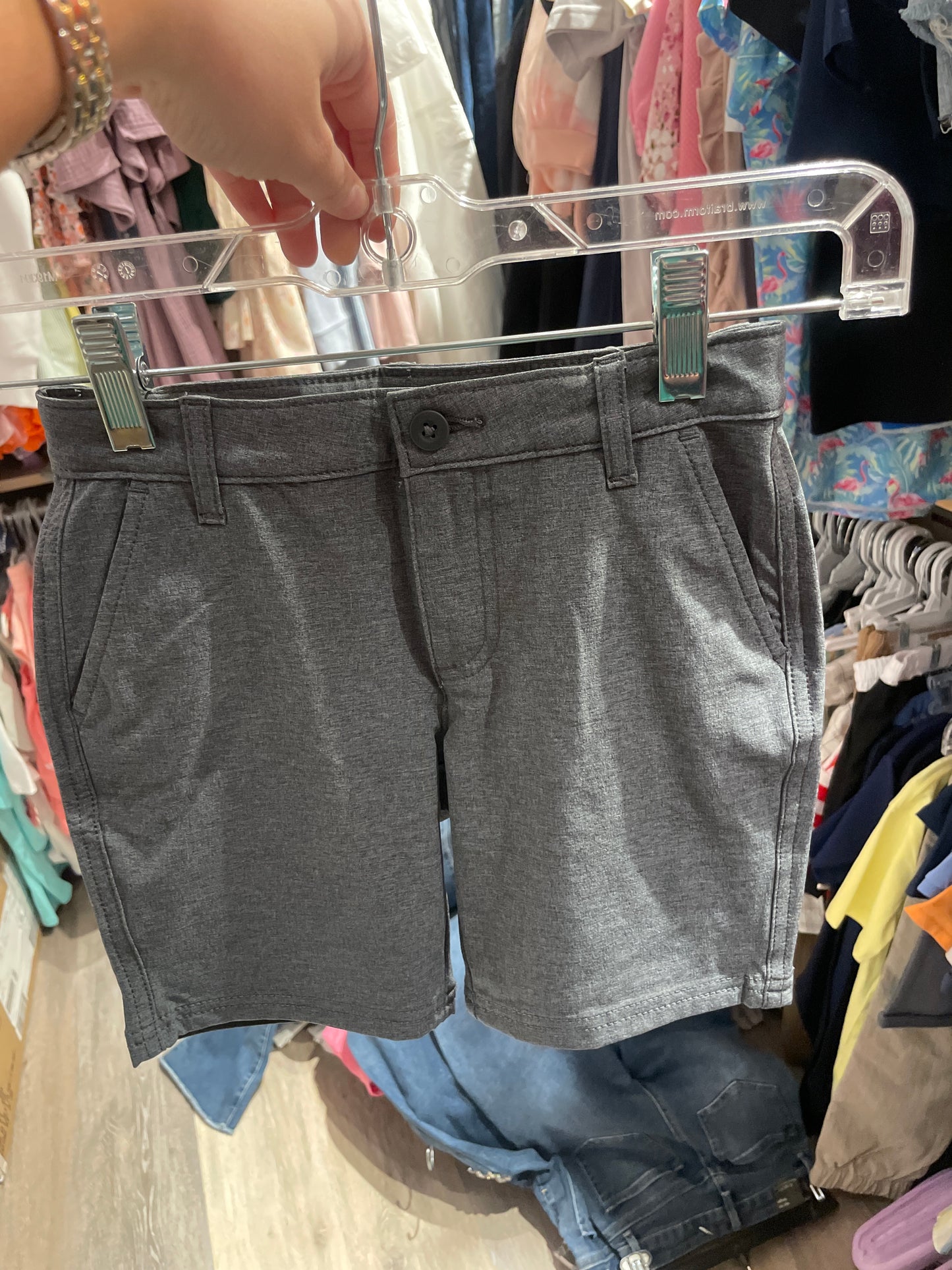 Heather Harbor Gray Hybrid Shorts