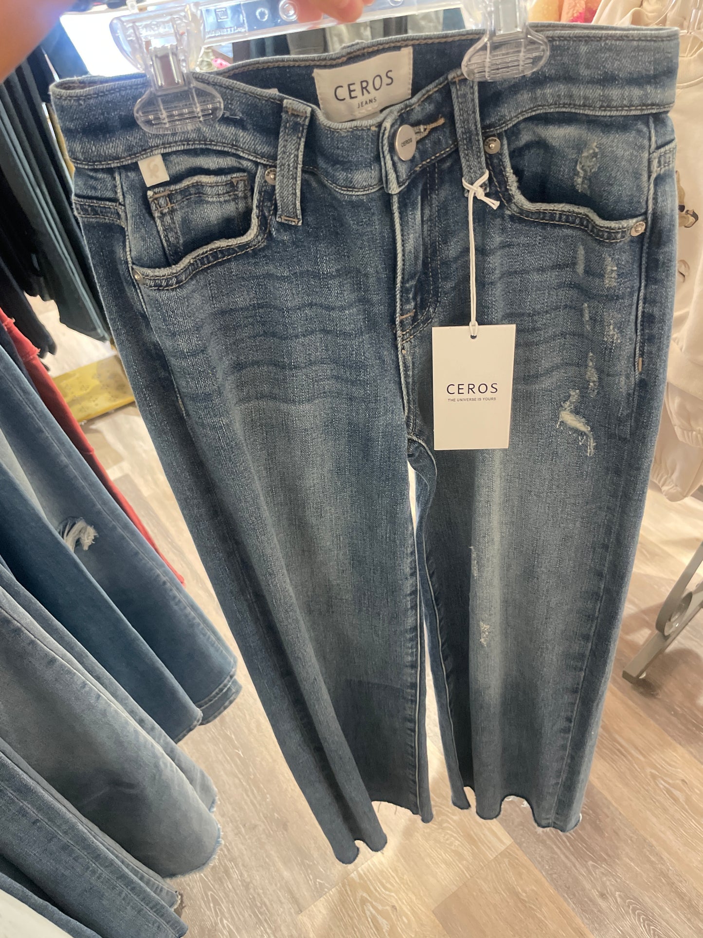 Wide Leg Medium Blue Jeans