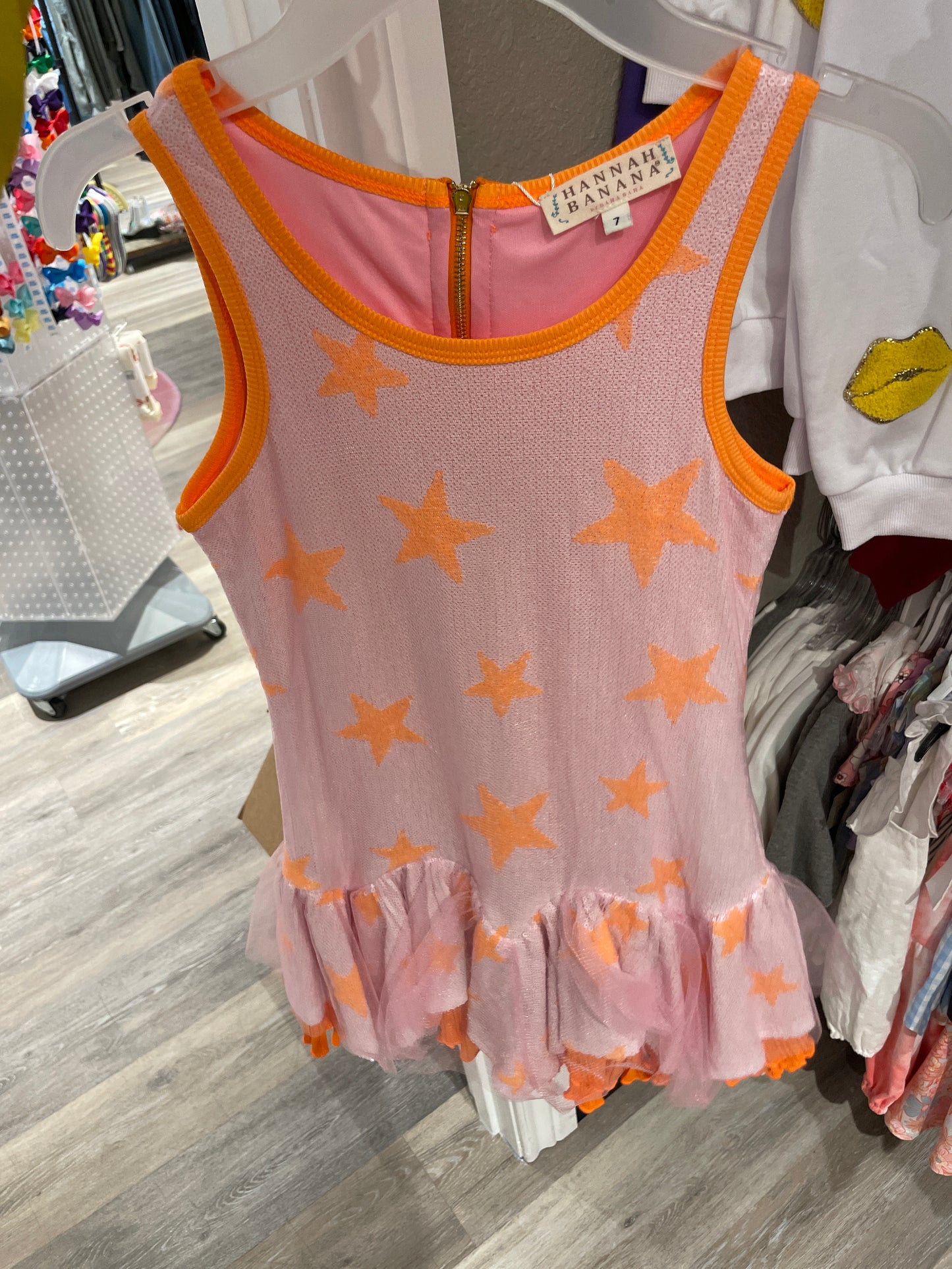 SEQUINED DRESS W/ ARCHED RUFFLES AT HEM