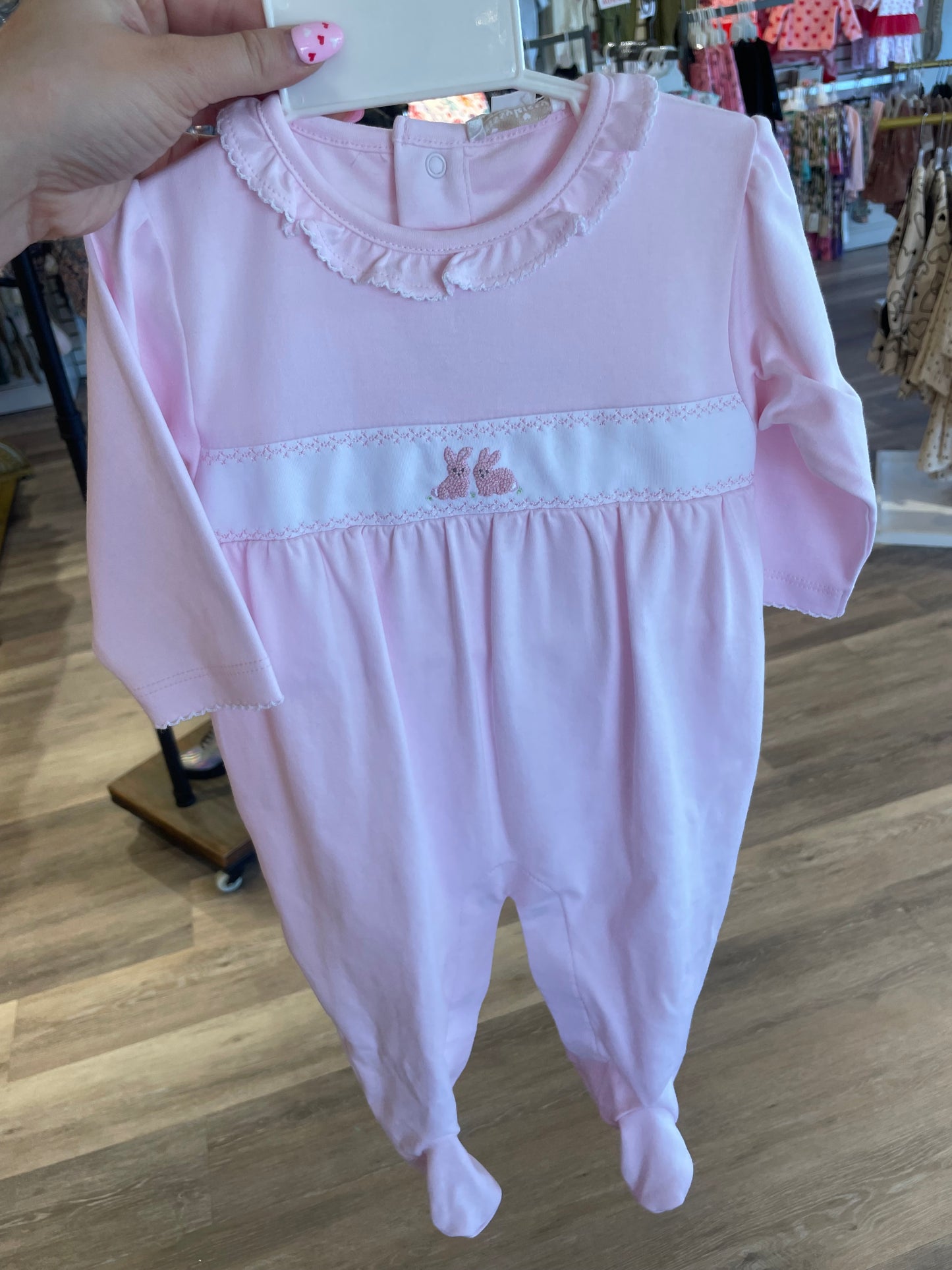 Footie w/ Rabbit Emb