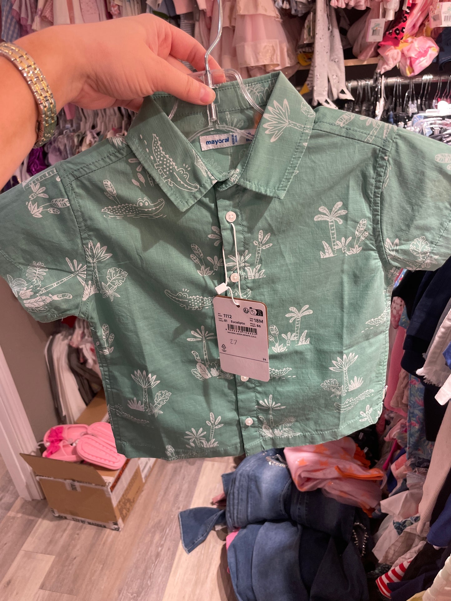 Eucalipto Animal Button Down