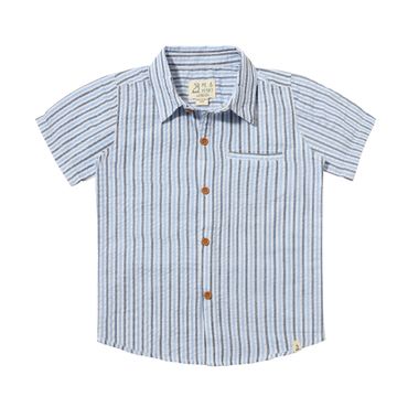 BLUE/WHITE SEERSUCKER NEWPORT WOVEN SHIRT