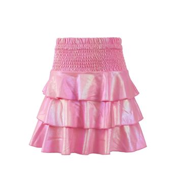 Hologram Tiered Mini Skirt