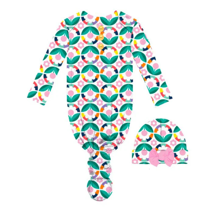 BLOOM BABY GOWN AND BEANIE SET