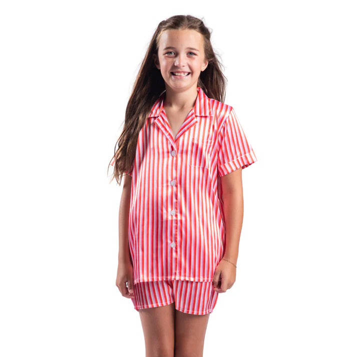 Kids Fine Line Pajama Short Set