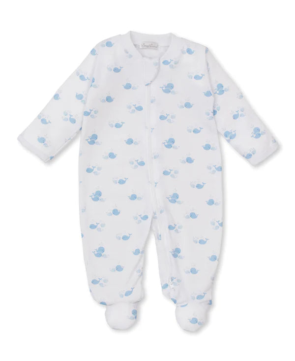 Whale Wonder Blue Zip Footie