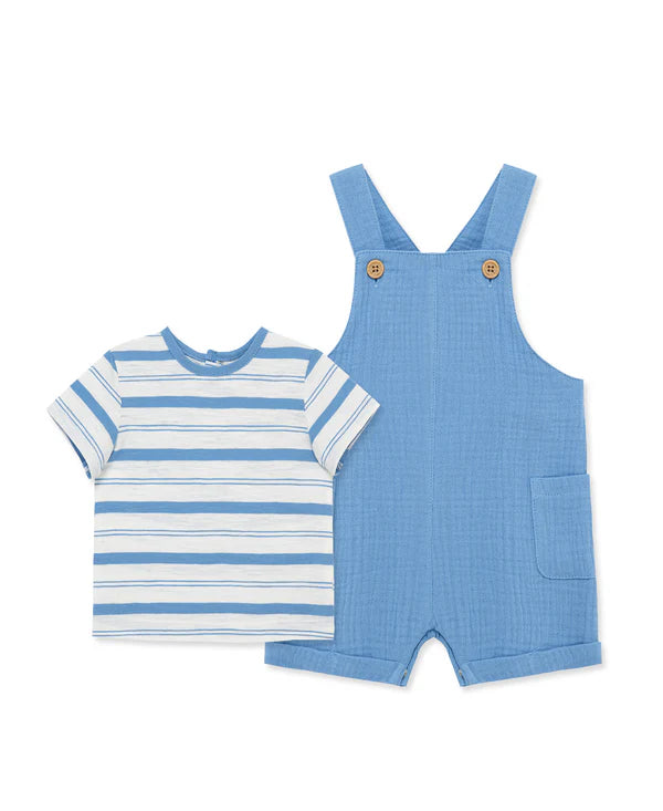 Solid Shortall Set Blue