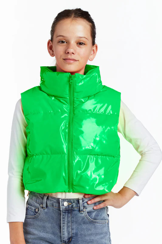 Neon Green Puffer Vest