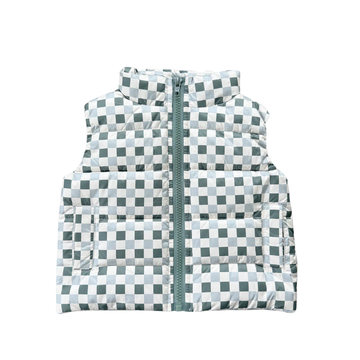 Fern Checkered Puffer Vest