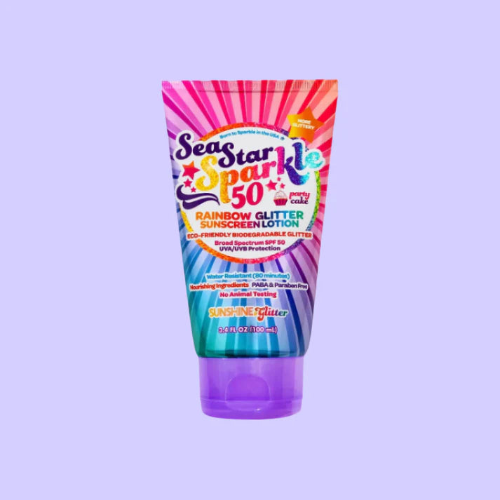 Rainbow Glitter Sunscreen Lotion