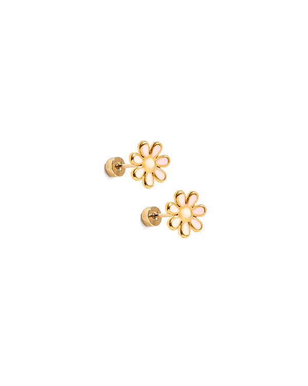 Pink Elsie Daisy Earrings