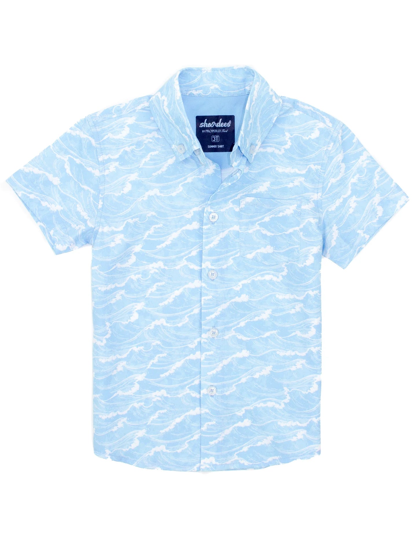 BOYS SHORDEES SUMMER SHIRT WHITE CAP