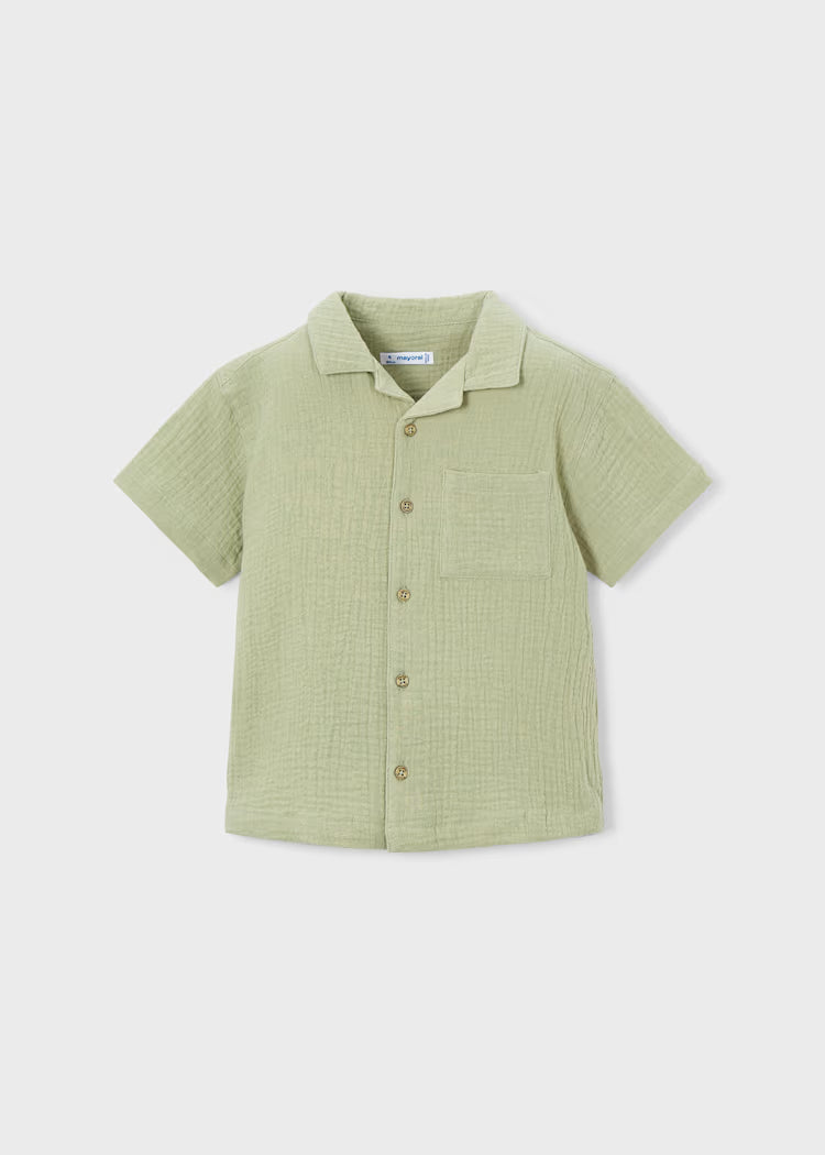 Boy's Green Bambula Shirt