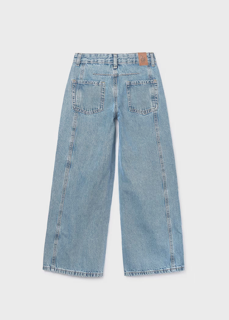 Girl Denim Wide-leg Pant