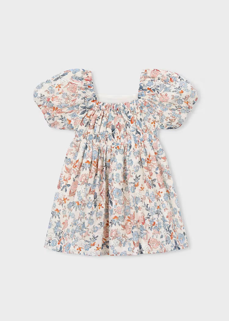 Girl Puff Sleeve Floral Dress