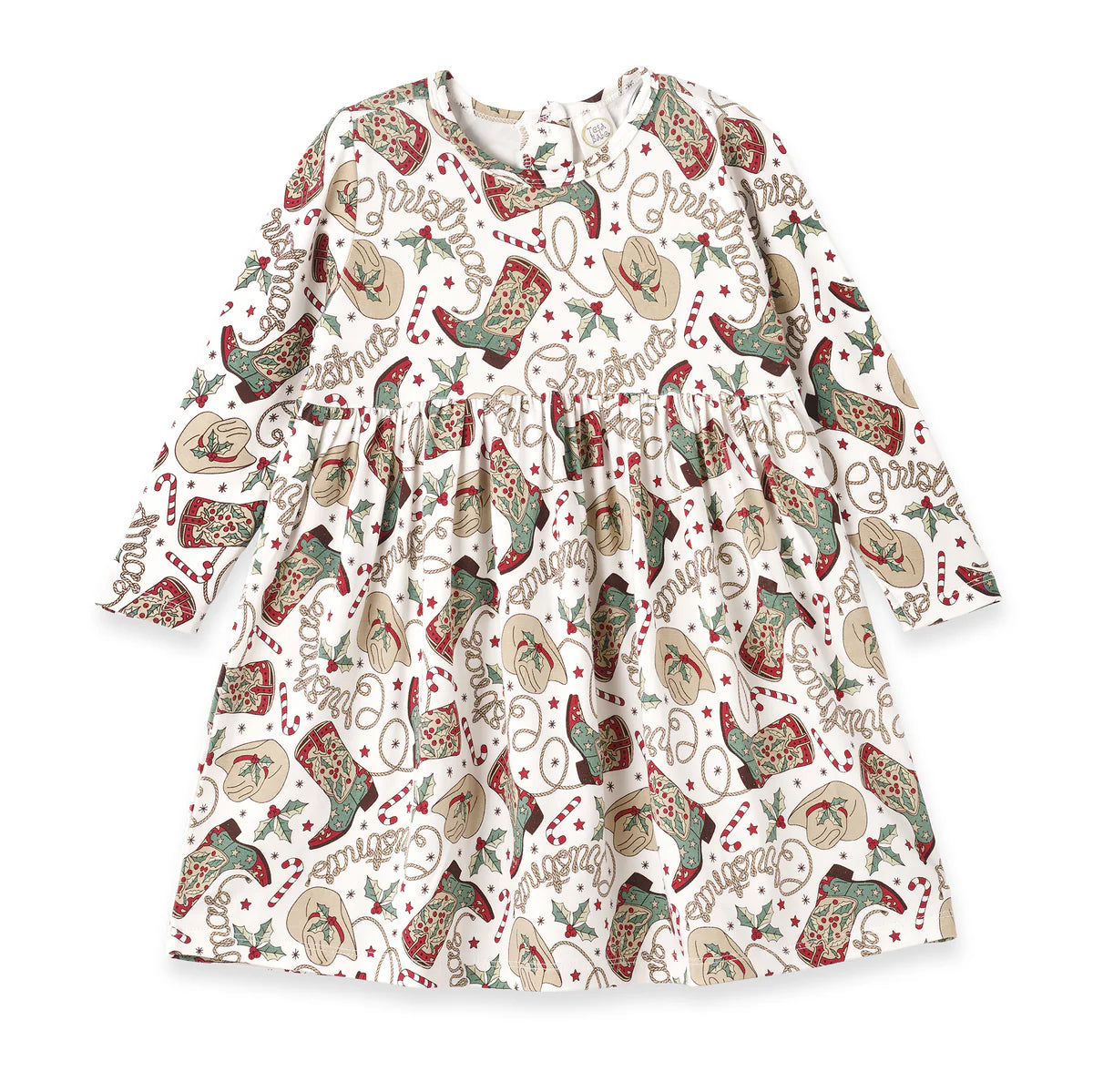 Western Christnas Empire Waist Dress
