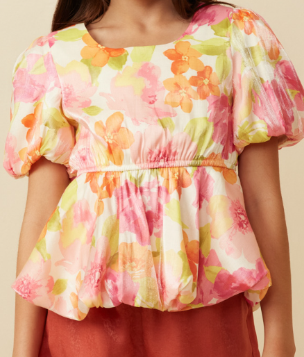 FLORAL PUFF SLEEVE BLOUSE
