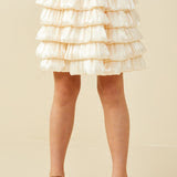 Girls Textured Tiered Shimmery Skirt