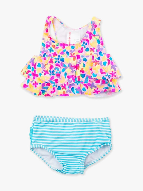 Vibrant Neon Flounce Bikini