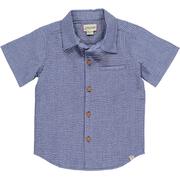 Navy Seersucker Woven Shirt