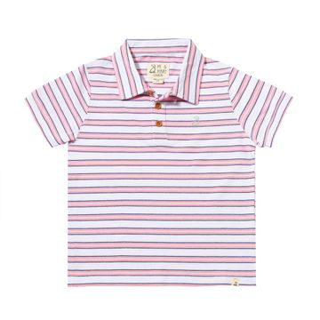 Pink/Navy/White Polo