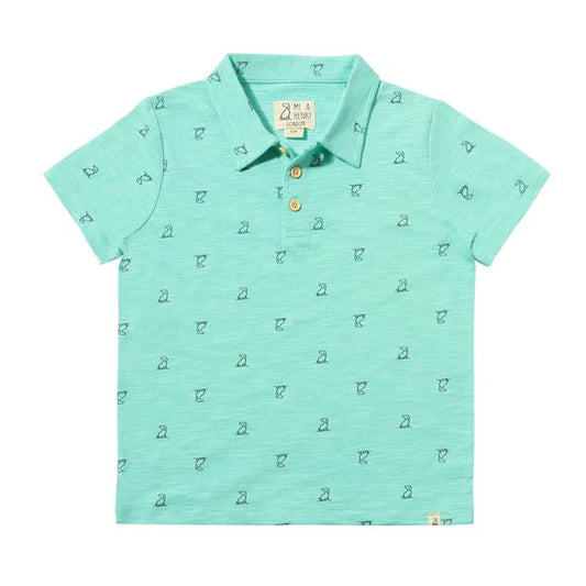Polo Aqua Henry Print