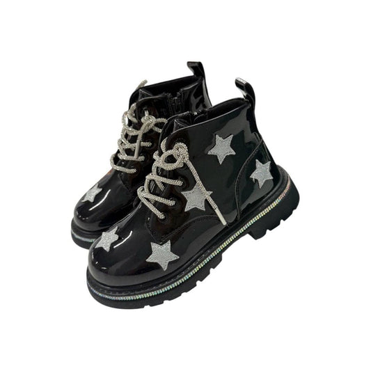 Black Rainbow Shimmer Stars Boots