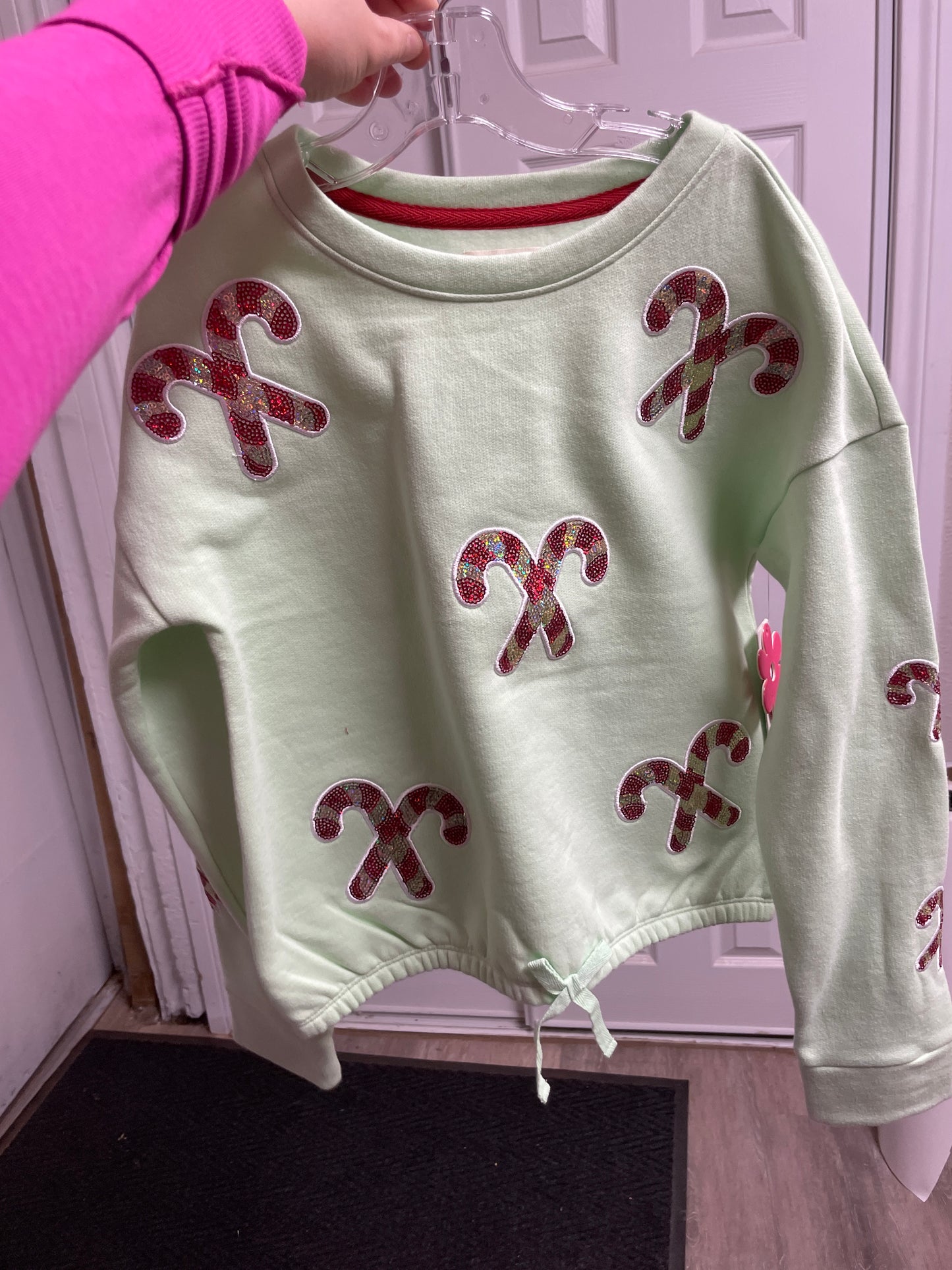 Sequins Candy Cane Sweatshirt