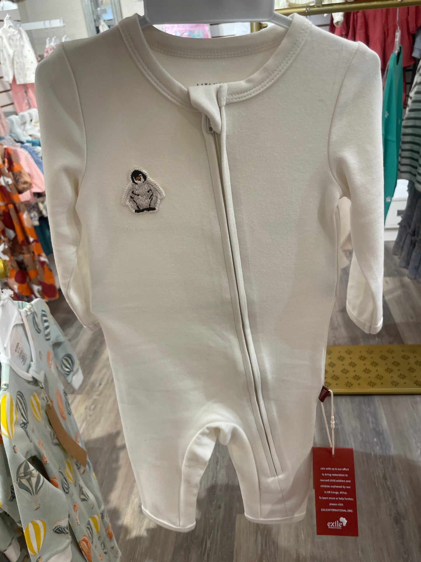 Penguin Brushed Zipper Pajama