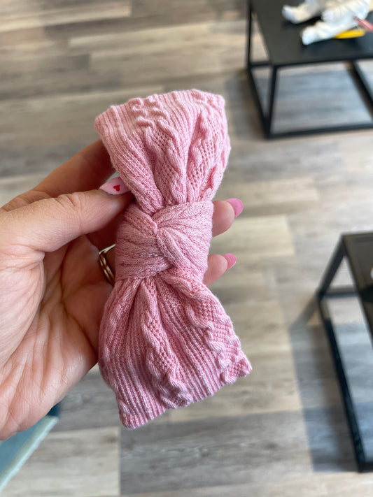 Cable Knit Bow Headband