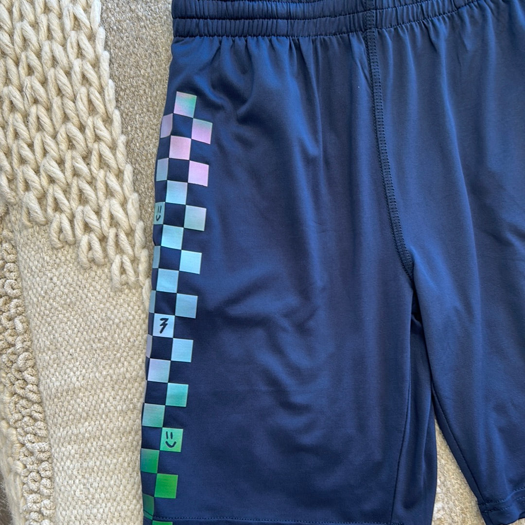 CHECKERED RAINBOW ACTIVE SHORT