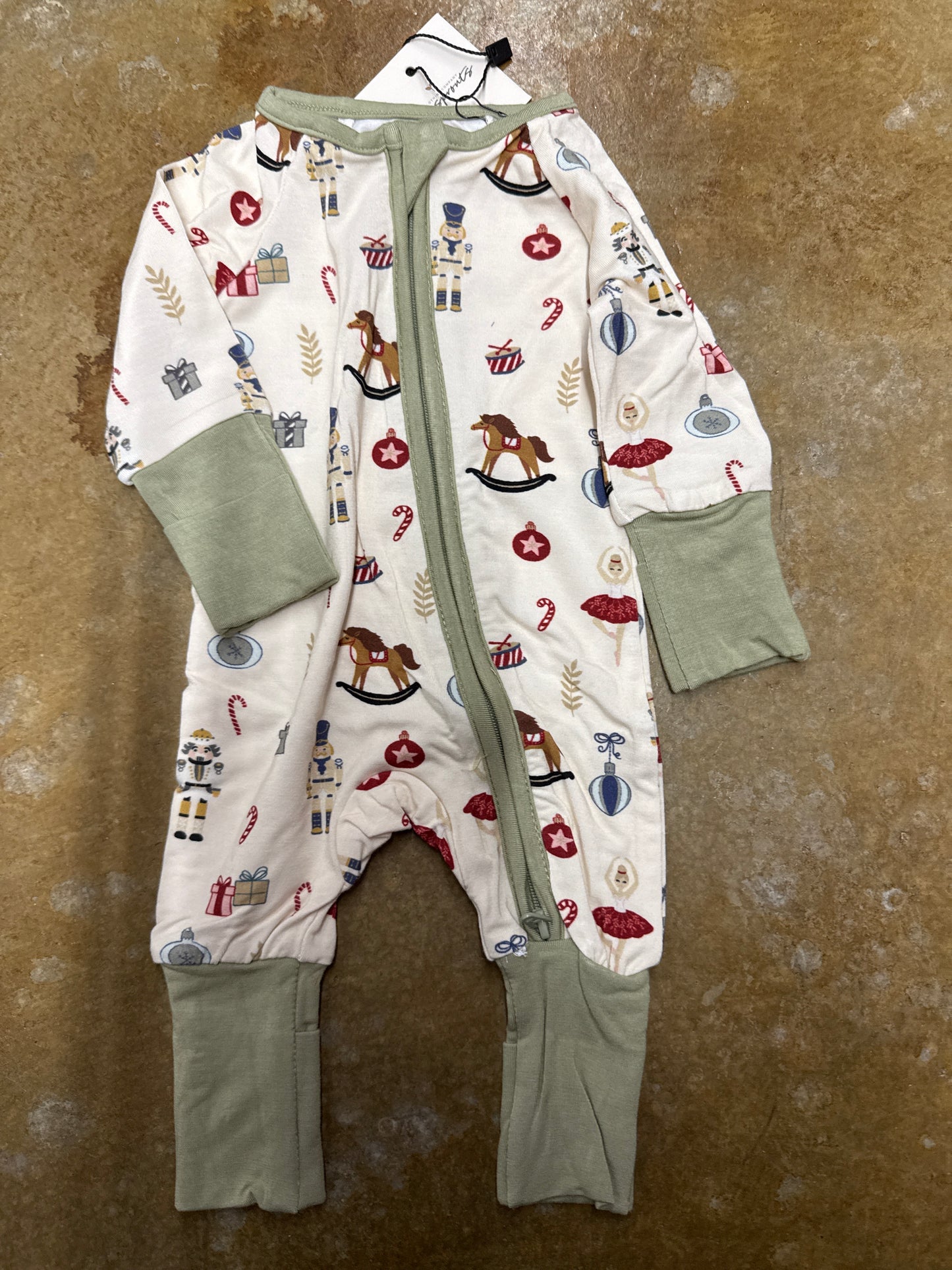 Nutcracker Long Sleeve Zip Romper