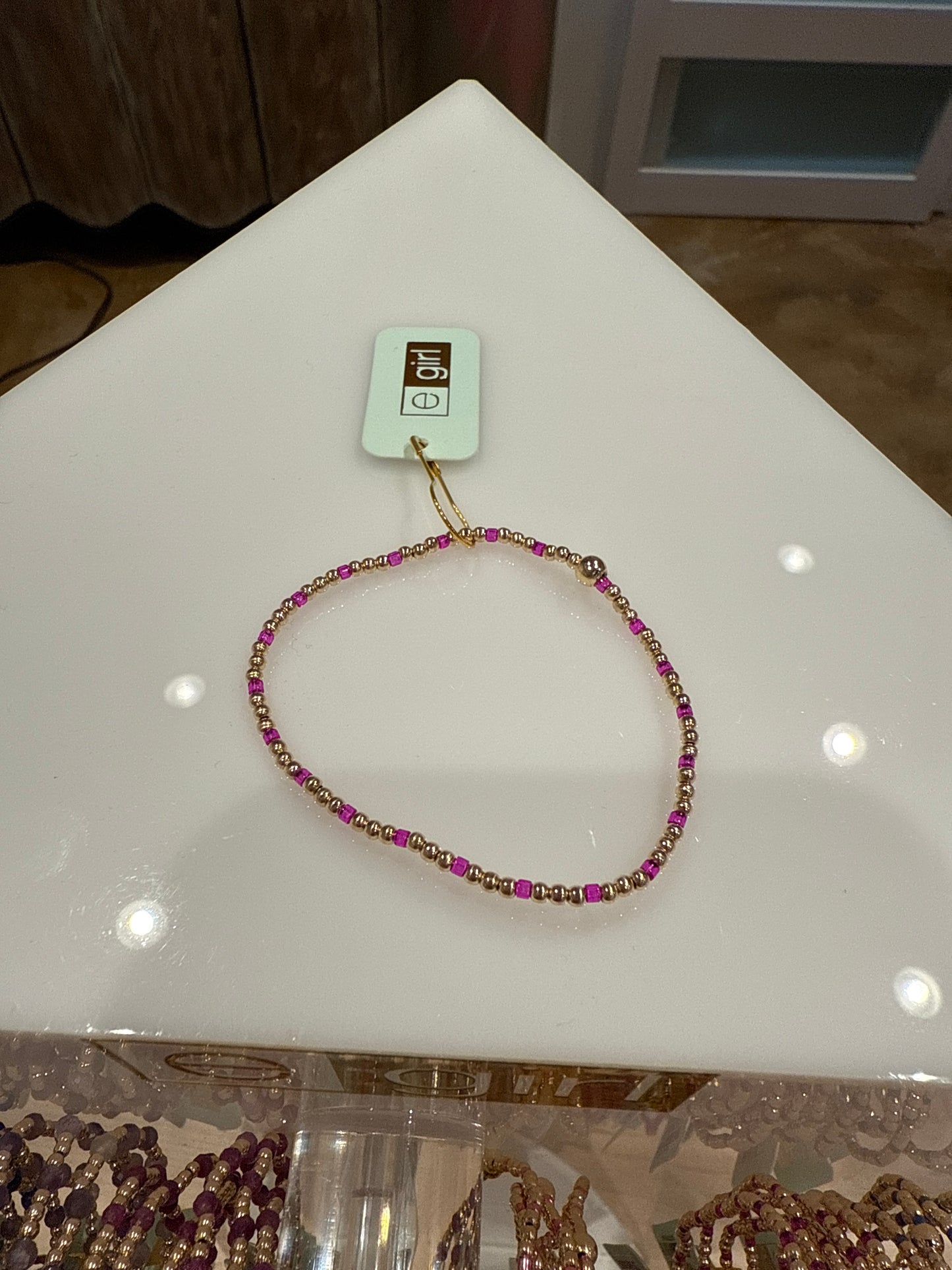 egirl Sincerity Pattern 2mm Bead Bracelet