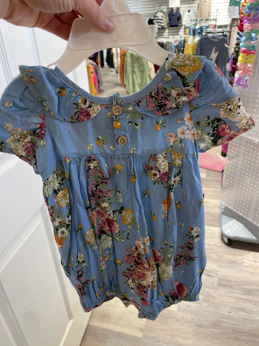 DUCHESS FLORAL RAYON ROMPER