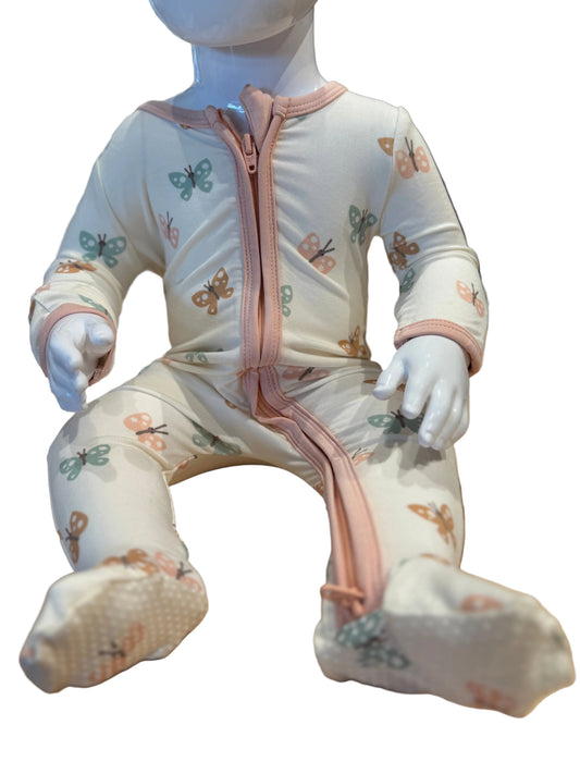 PASTEL BUTTERFLIES FOTTIE ROMPER