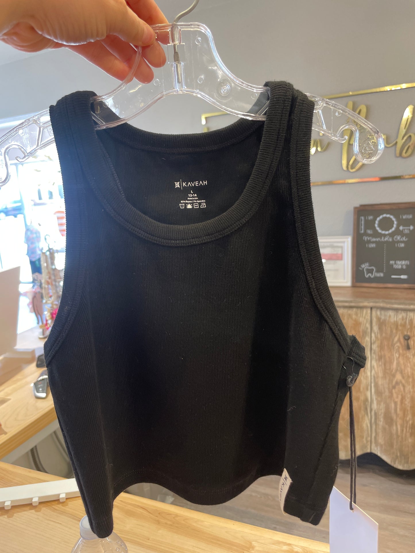 Rayon Rib Racerback Crop Tank