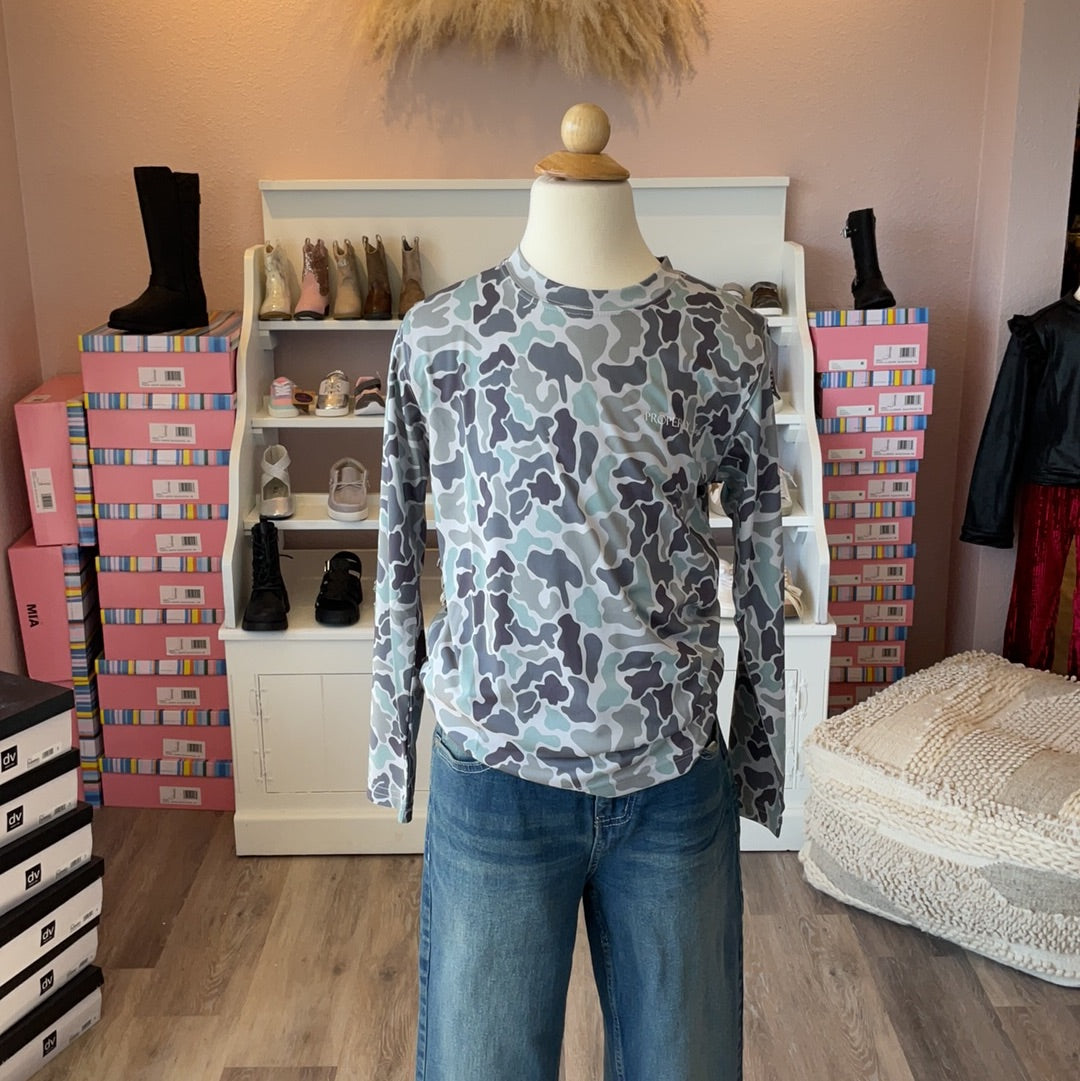 BOYS SPORTMAN PERFORMANCE LS POLAR CAMO